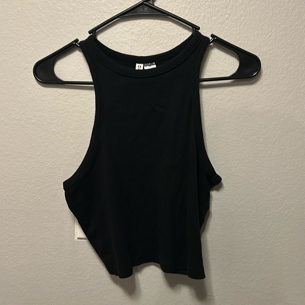 Black Cropped Tank Top